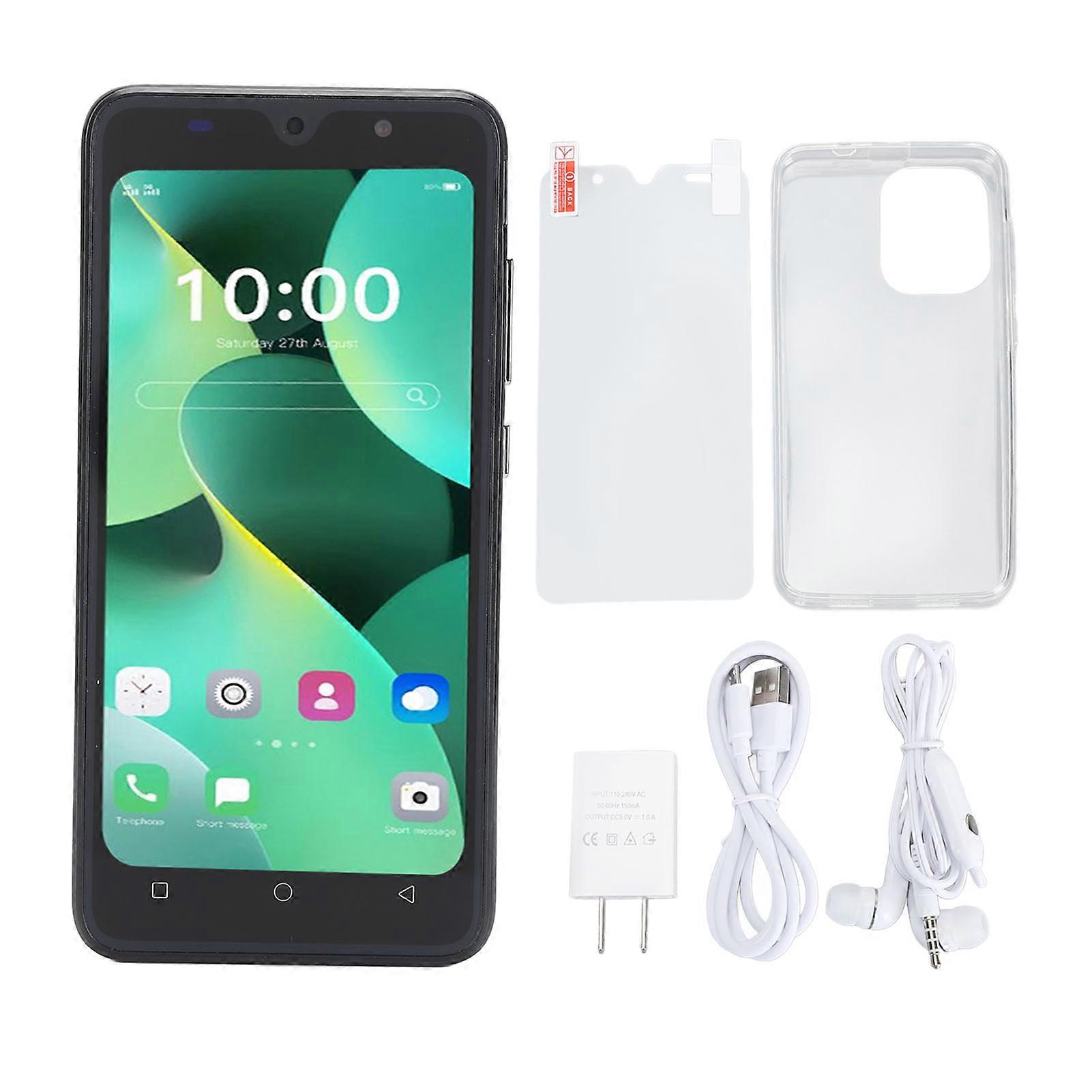 X5 Pro Black: 5" UHD Unlocked Android 14 Smartphone, 4GB+32GB, 6800mAh, Dual SIM