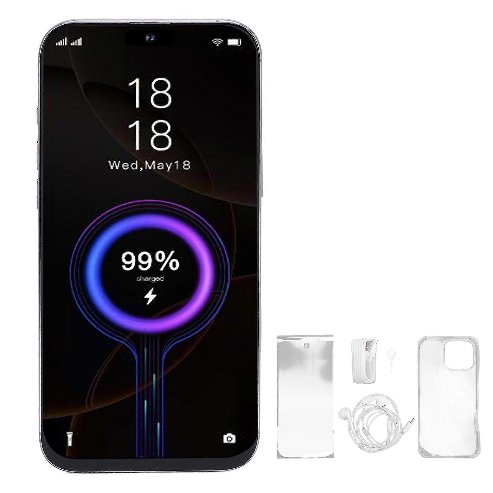 Gray 6.7" 3G Smartphone with 6GB RAM, NFC, Face Recognition, Android 14, 13MP Camera