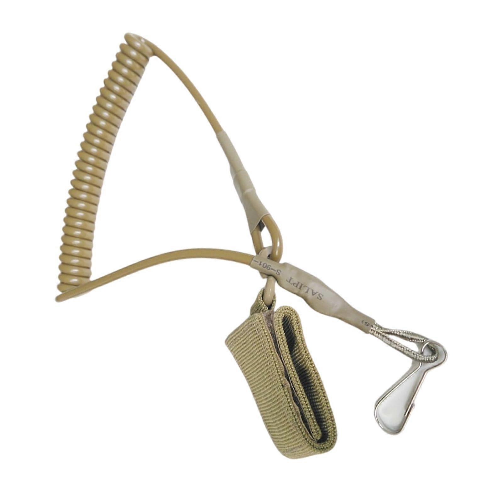 Detachable shoulder strap, retractable elastic cord, universal rope for hunting and outdoor activities, khaki