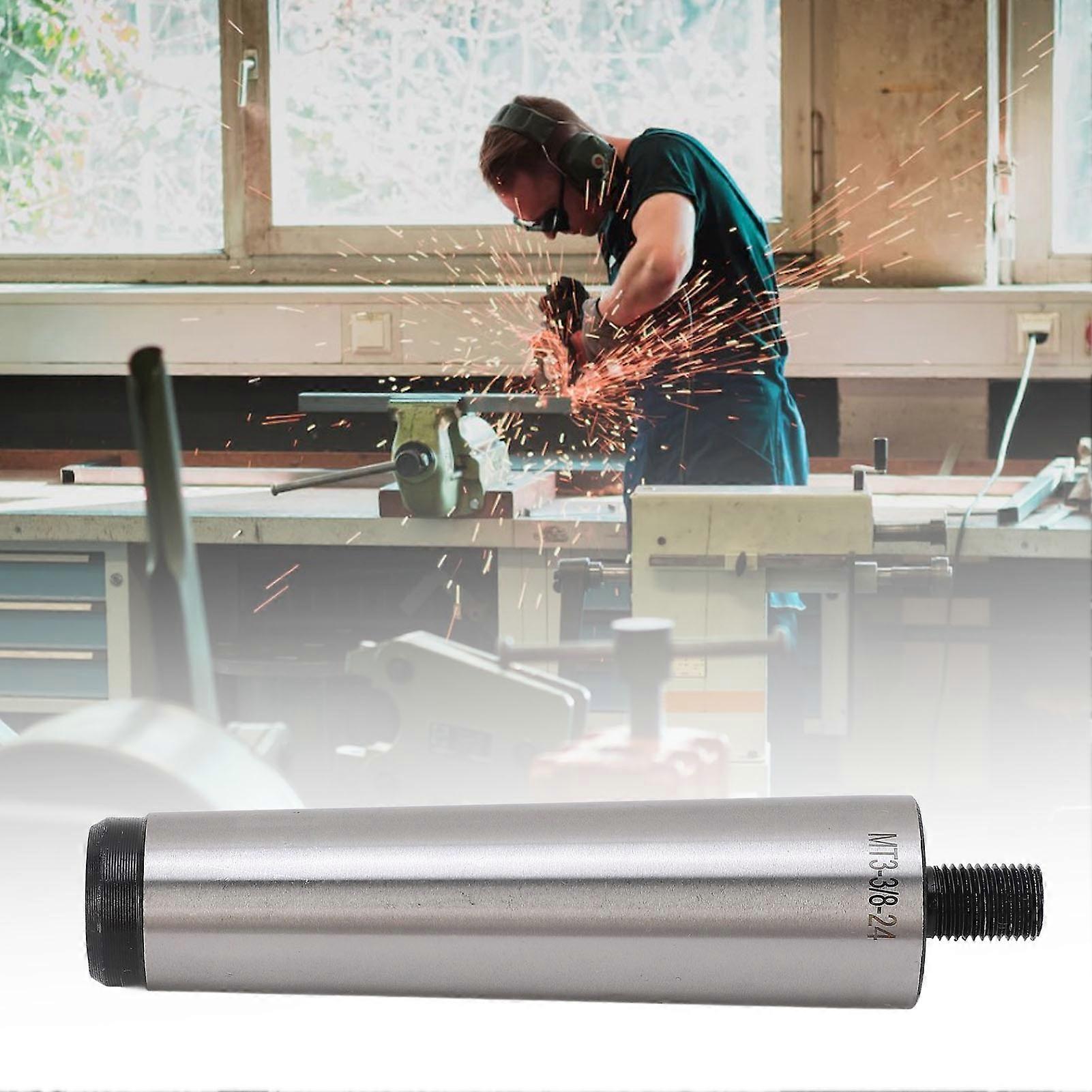 Drill Chuck Arbor MT3 Shank to 3/8in‑24 Threaded Mill Chuck Arbor Adapter for Tapping Machine 