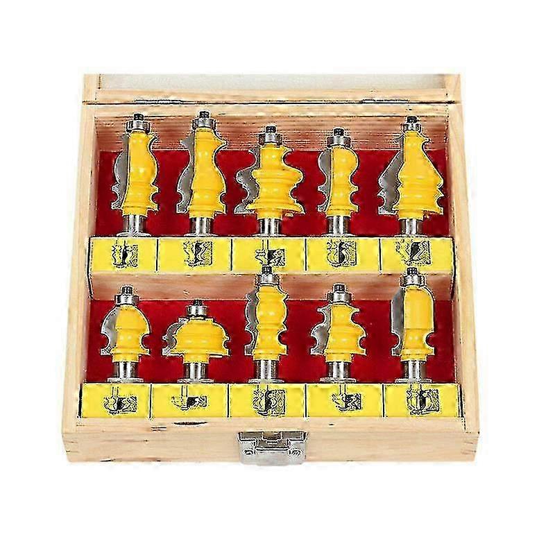 10 Bit Αρχιτεκτονικό Molding Router Bit Set-1/2 ίντσα Shank-16101--κίτρινο