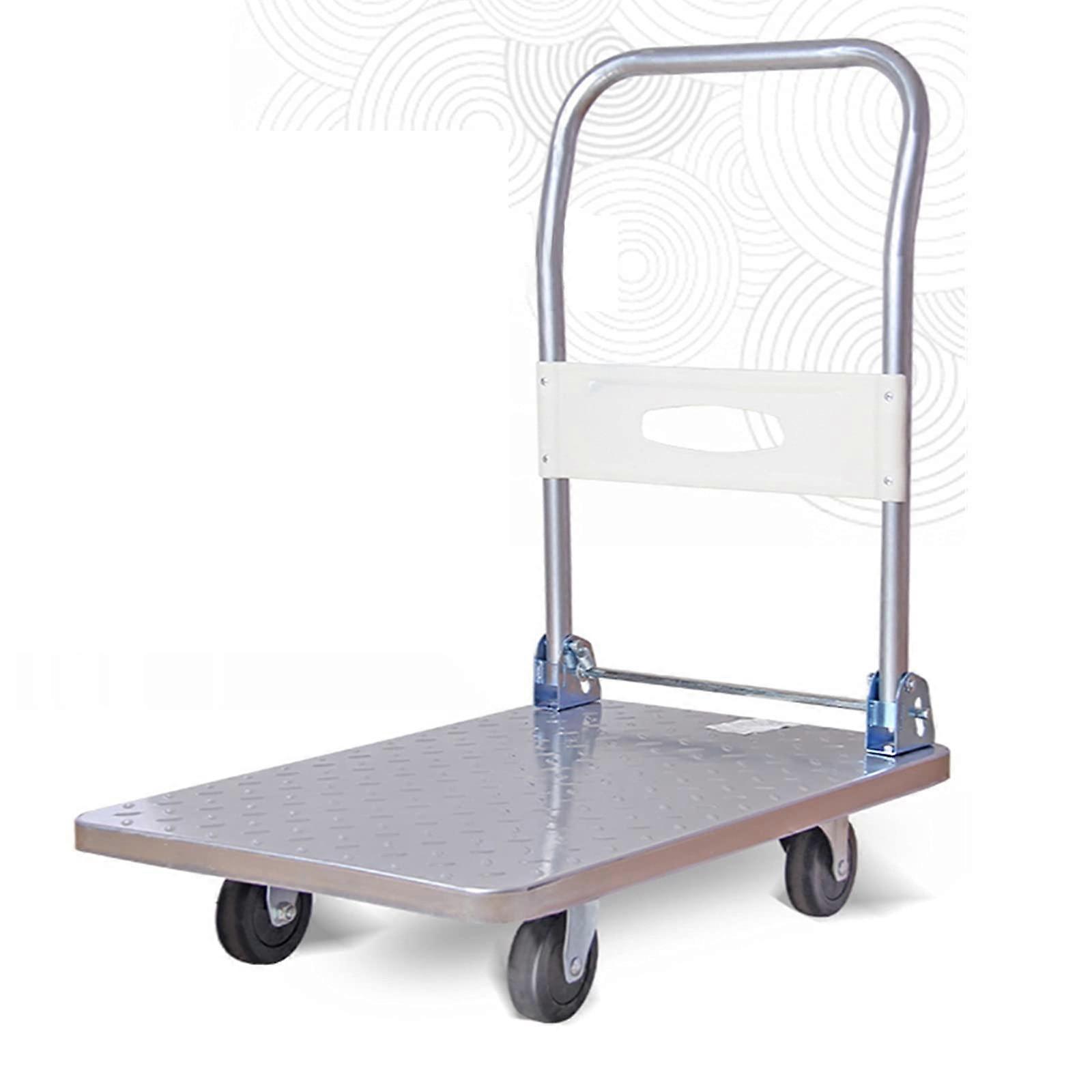 Cart Folding Push Hand Cart with 360-Degree Swivel Wheels, Heavy-Duty Platform for Loading and Storage, Large Capacity