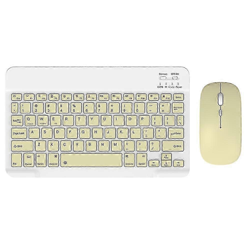 Wireless Keyboard and Mouse Combo with 10-inch Rechargeable Mouse and Keyboard Set
