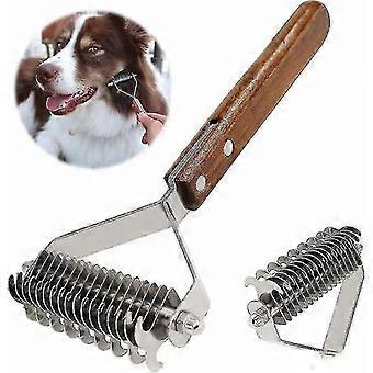 Coat King Detangling Comb And Grooming Brush For Dogs And Cats Undercoat Rake (dual)