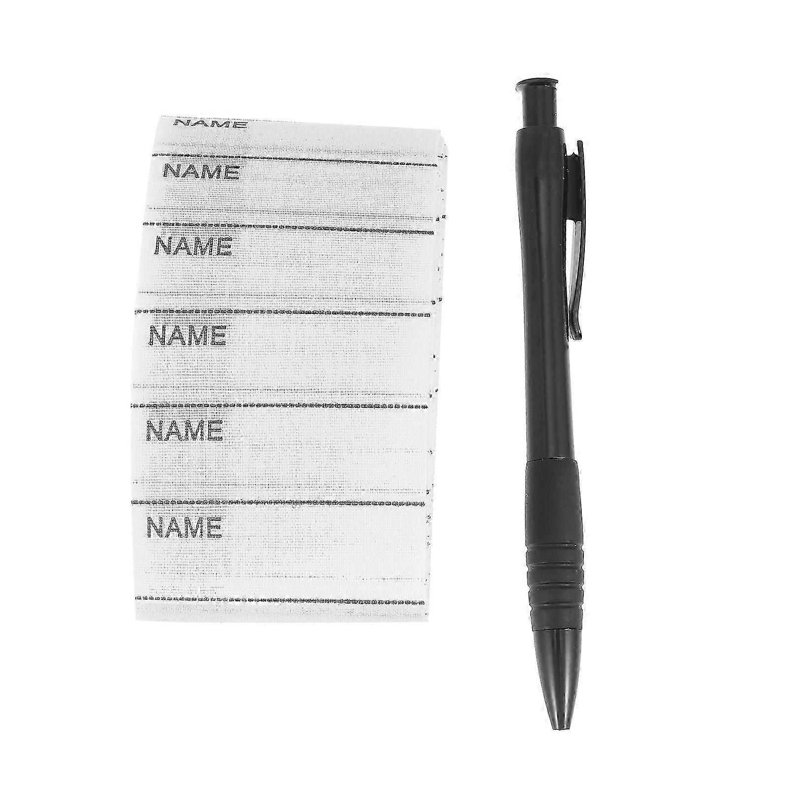 200pcs White Washable Iron On Name Labels Garment Fabric Tags with Pen