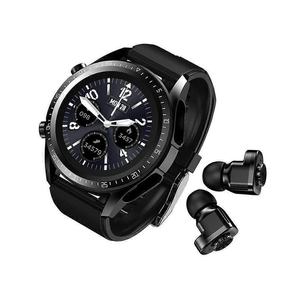 2 in 1 Smart Watch Bluetooth Smartwatch with Wireless Earbuds Stereo Earphone