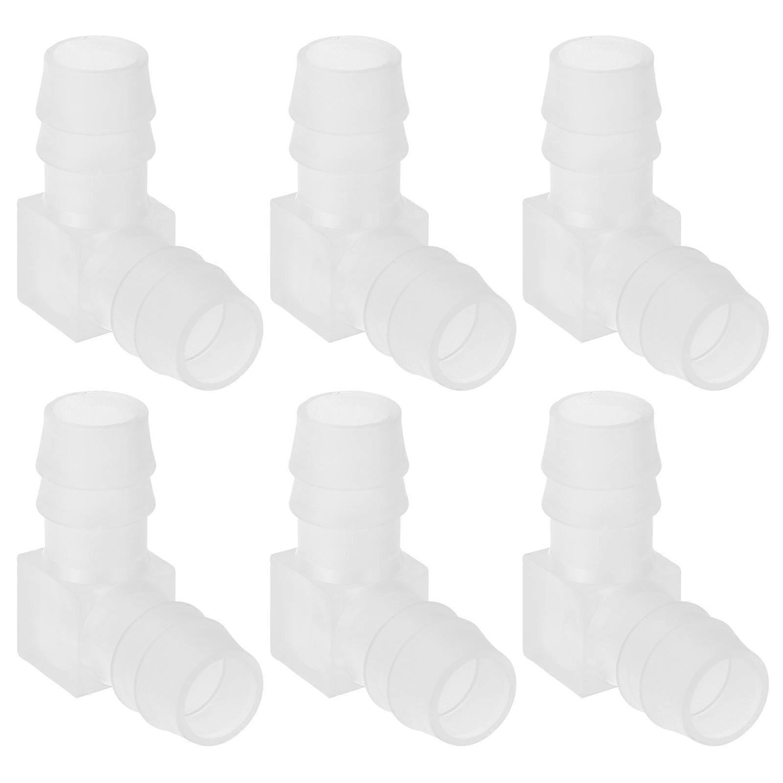6 Pcs Lightweight Hose Fittings, Elbow Connectors for PU Hoses, Easy Install for Water & Air Diversion