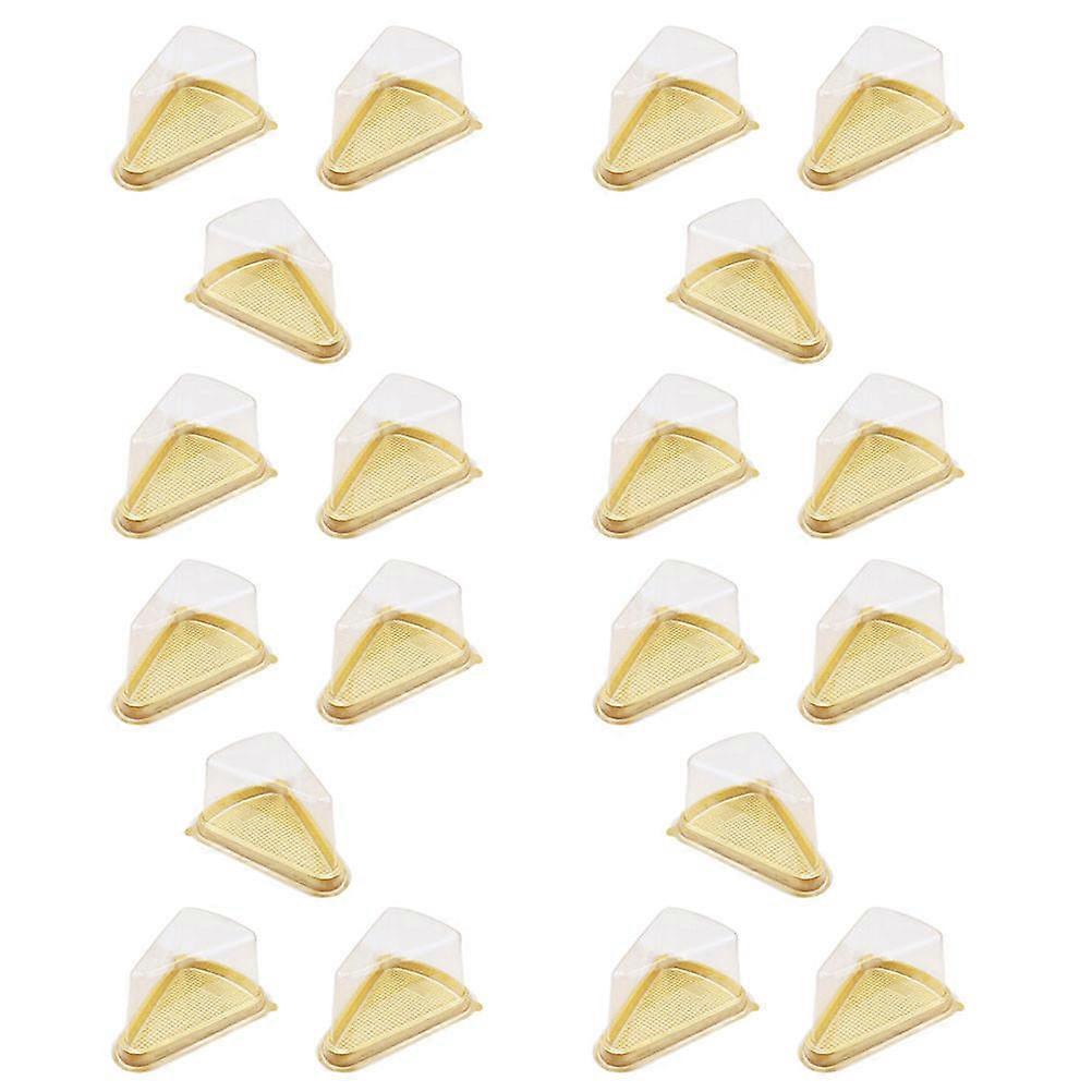 Mousse Packaging Boxes Triangle Plastic Cake Boxes for Storage 50Pcs