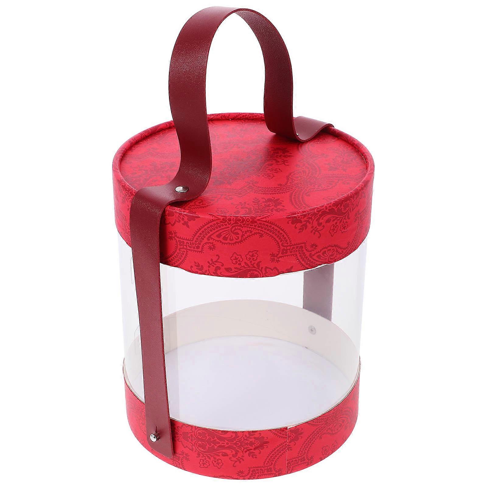 Candy Box Wedding Clear Packing Box Red Use Storage Box Large Capacity 1Pack