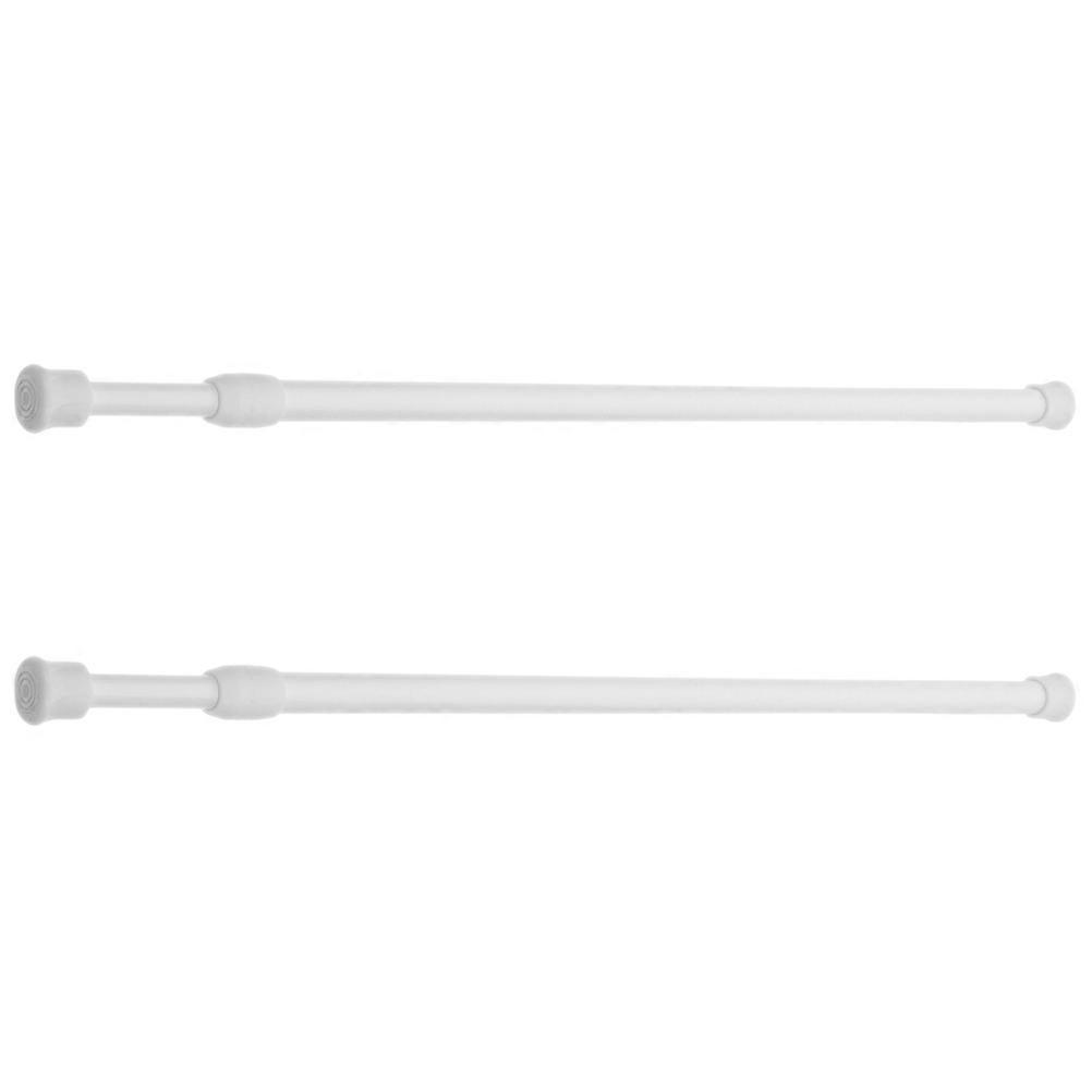 Adjustable Tension Curtain Rods No Drill Spring Telescopic Pole for Windows Closets Bathrooms Multi Use Strong Bearing Capacity