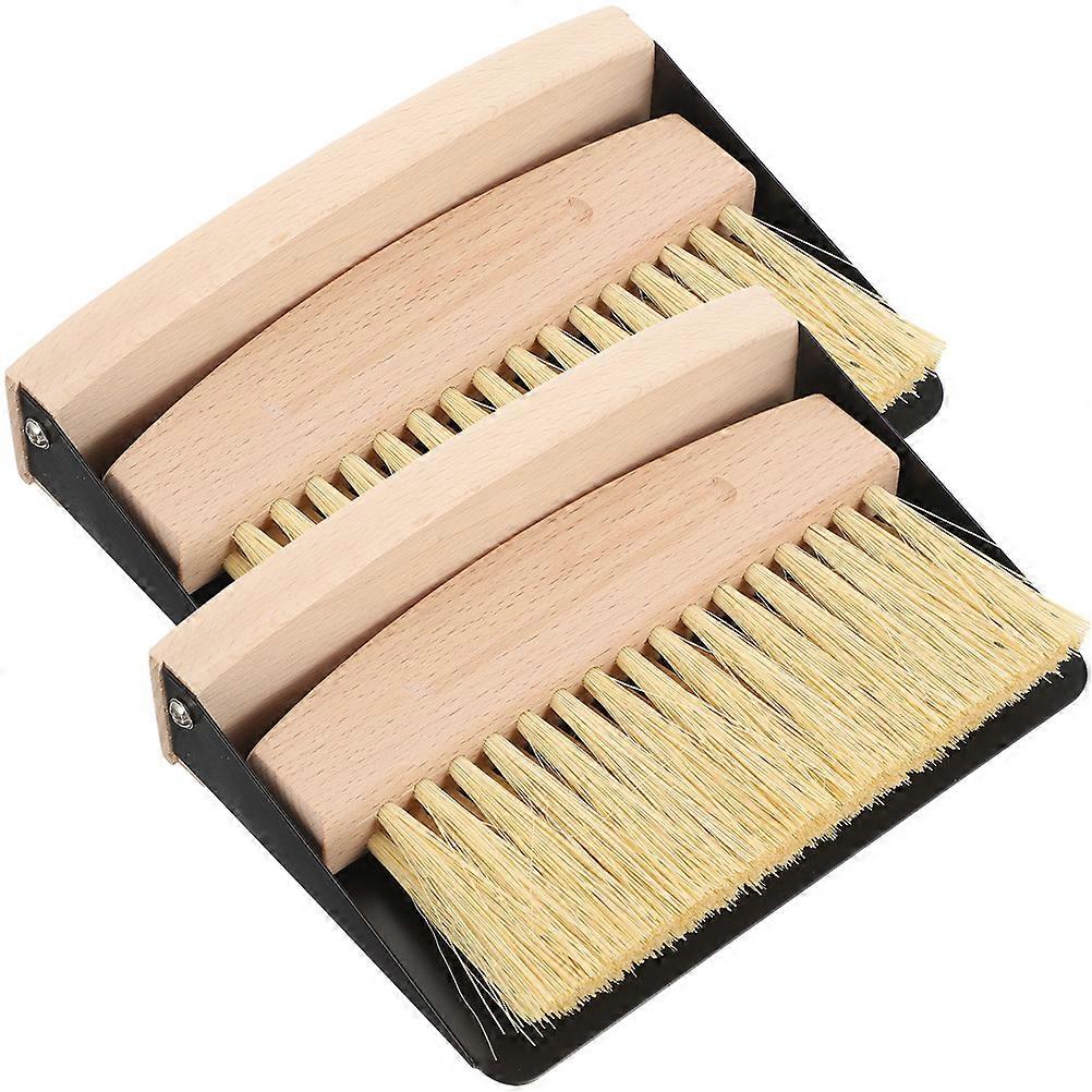 Computer Clean Brush Small Brush and Dustpan Set Desktop Cleaning Tool Household Surfaces Iron Material 15.00x9.00x2.50cm 2 Sets