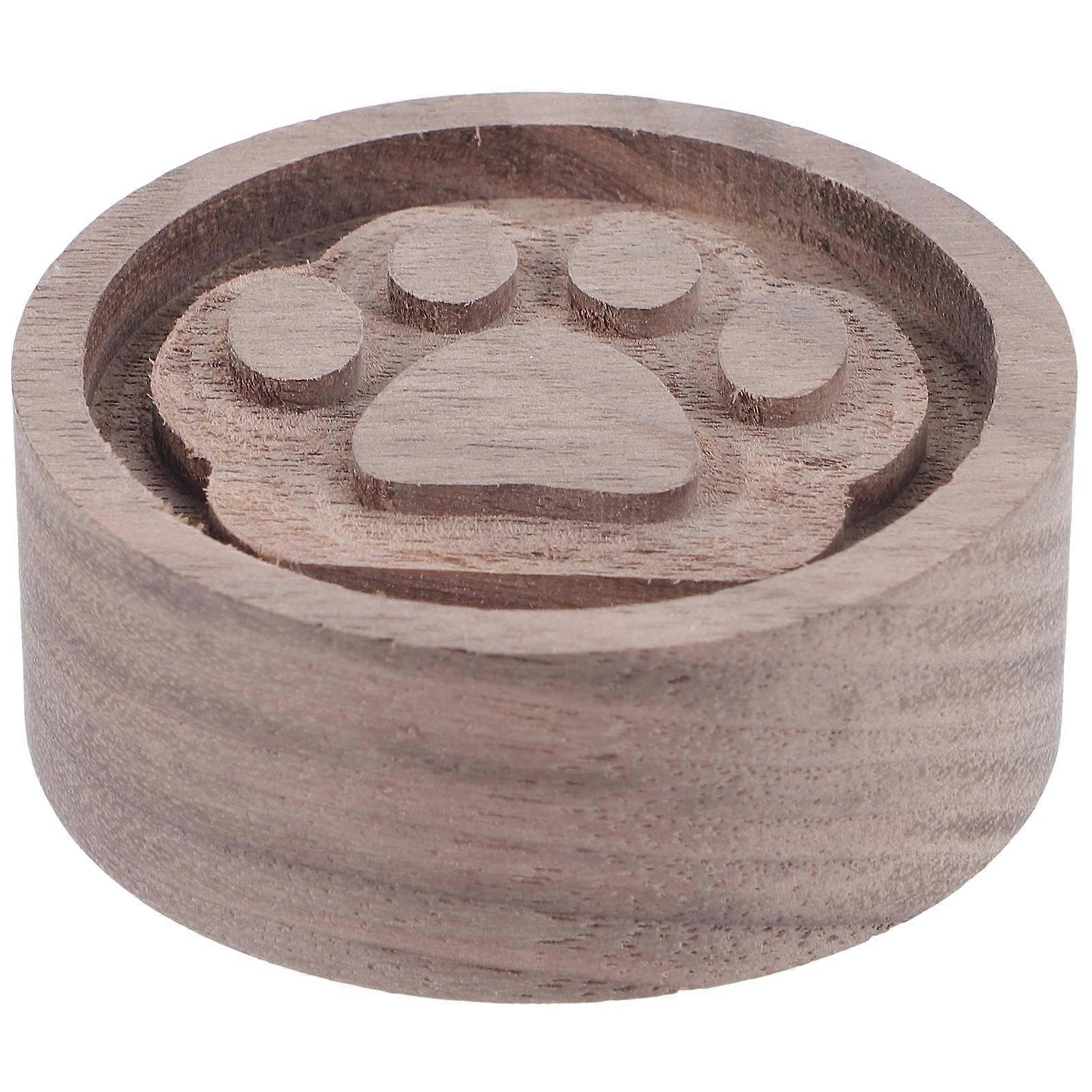 Household Diffuser Wood Essential Oil Diffuser for Car Light Brown 5x5x2 Cm Aromatherapy 1Pcs