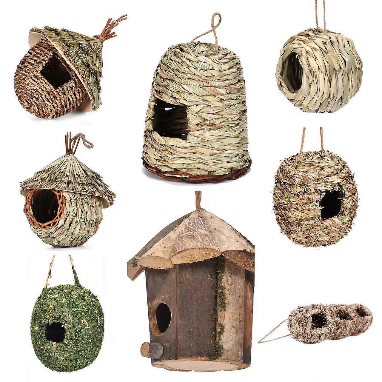 Picture of Straw bird nest creative handmade bird cage garden decoration bird ...