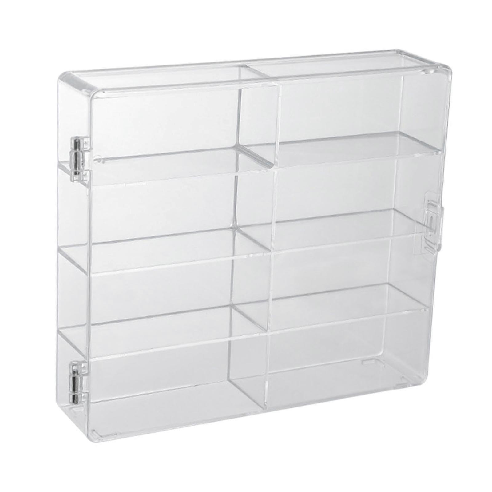 Clear Display Cabinet Model Display Case for Car Models Holds up to 8 Collector Cars 1/64 Scale DieCast
