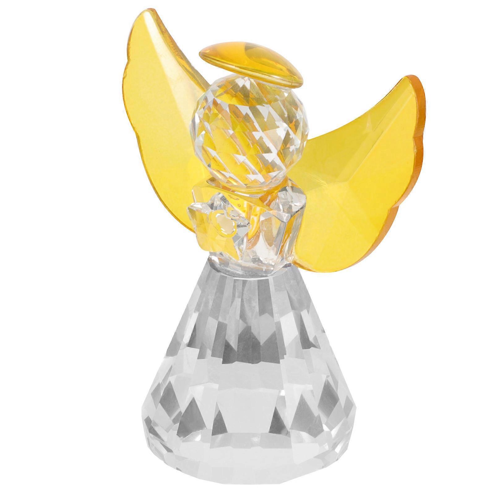 Crystal Angels Statue Home Decor Sculpture Figurine 8.5x6.5x4 Cm 1Pcs