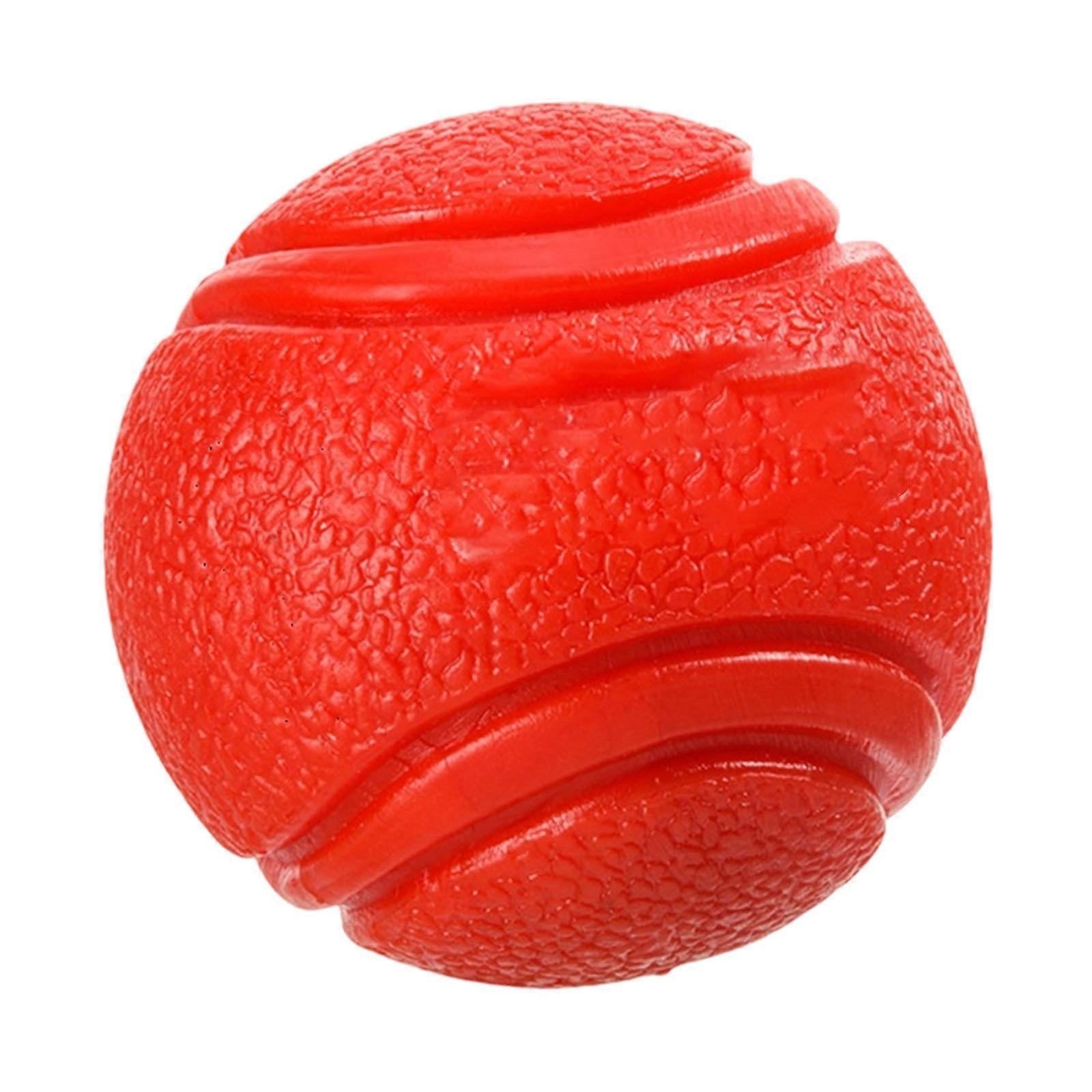Bouncy Pet Dental Chew Toy With Textured Surfaces For Tartar Removal And Outdoor Fetching Game Red Increase the size