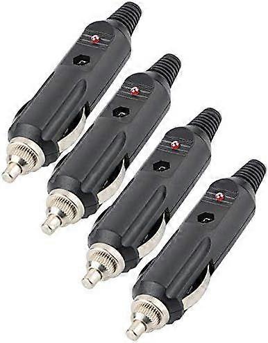 Cigarette lighter plug with diode indicator and fuse.