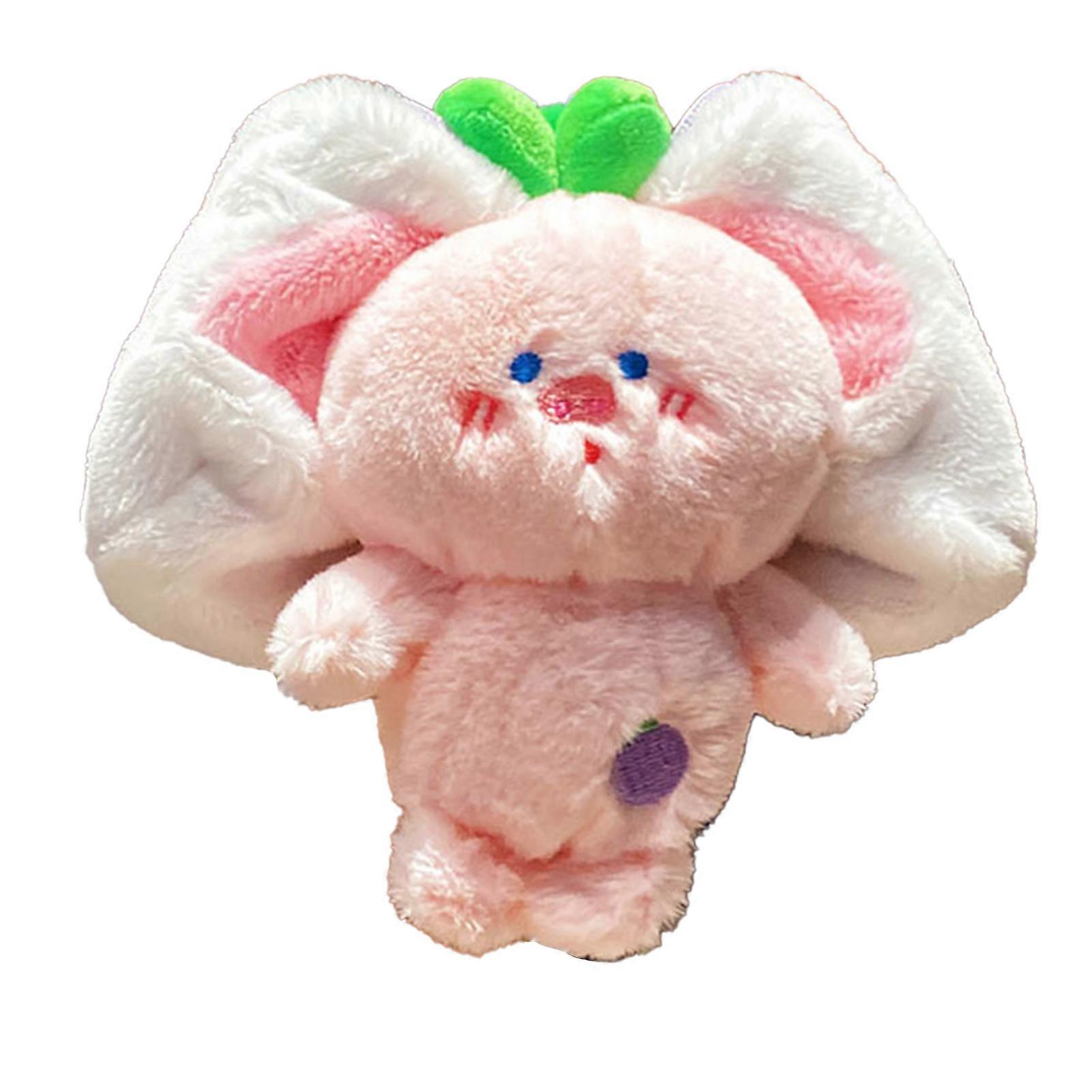 Plush Key Chain Cute Animal Fruit Zipper Closure Plush Keychain Toy for Handbag Car Type 3
