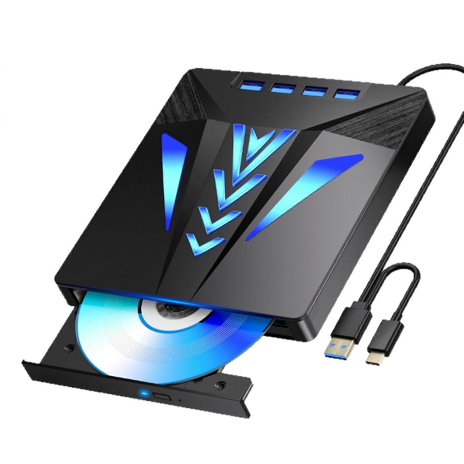 USB Type C External Disc Writer Drive Writer Reader Player Optical Drive USB3.0 USB2.0 For Laptop PC Disc Writer Disc Multicolor