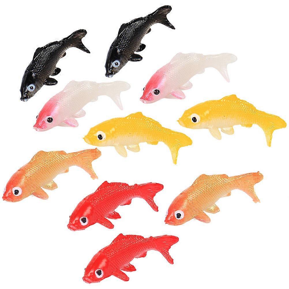 10pcs Artificial Fancy Carp Fish Figures for Fish Tank Decoration – Durable, Fade Resistant Aquarium Ornaments for Home & Restaurant Aquariums