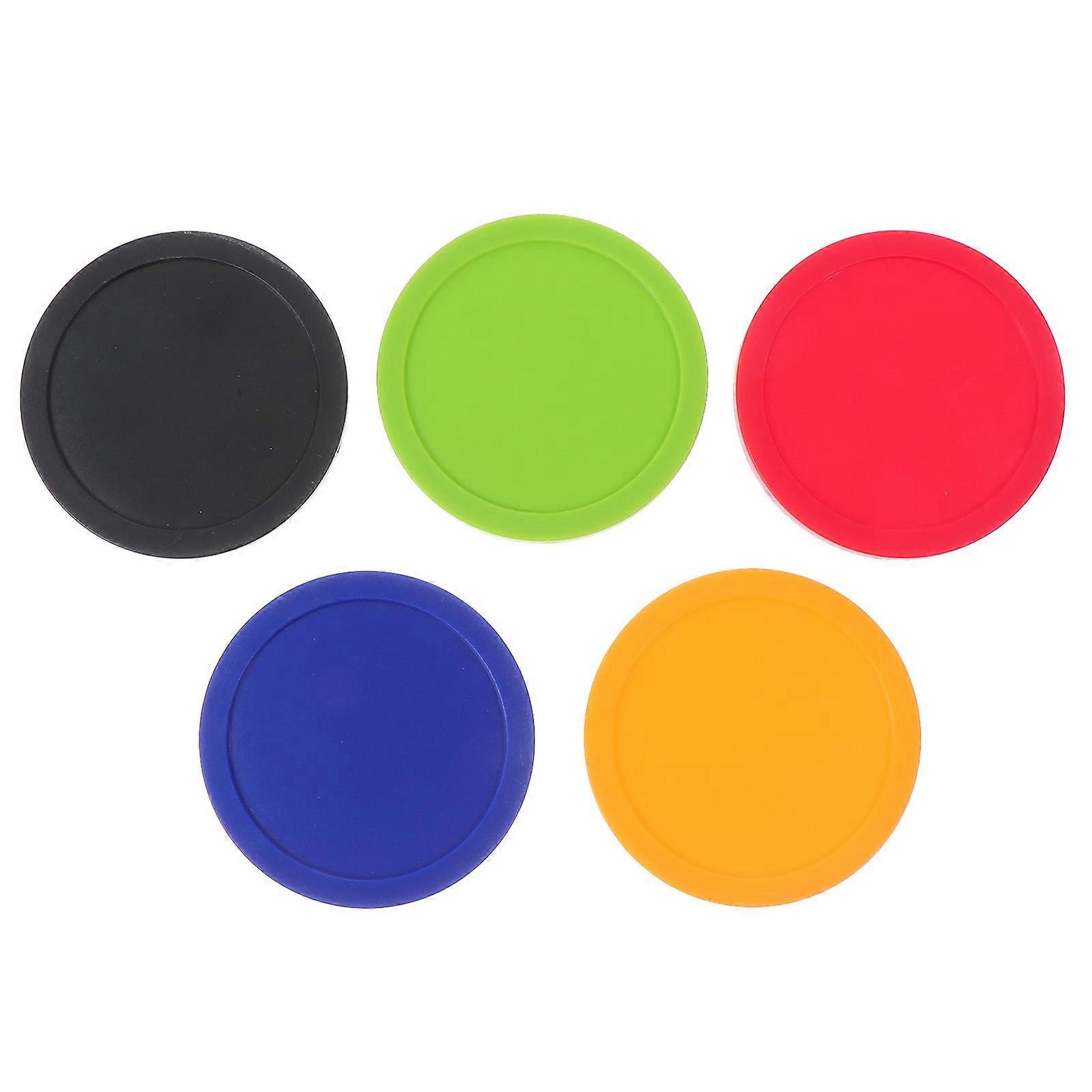 5pcs Replacement Air Hockey Pucks for Indoor Game Tables – Durable Ice Hockey Discs for Home and Activity Use