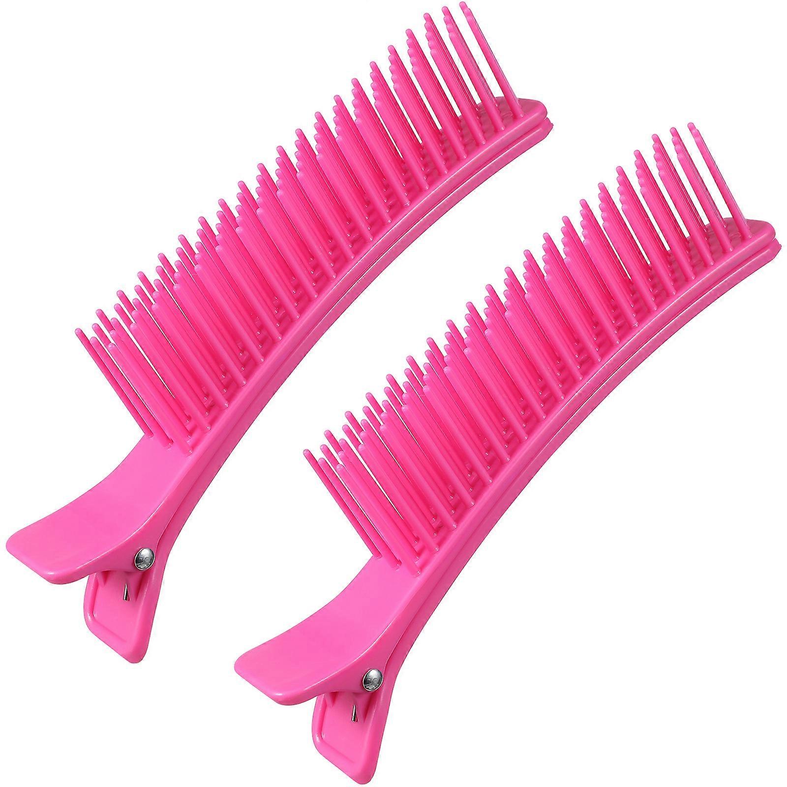 Pinces de salon roses avec peigne pour la section des cheveux en ABS Durable et sûr à utiliser dans le salon de coiffure Grande taille comme indiqué