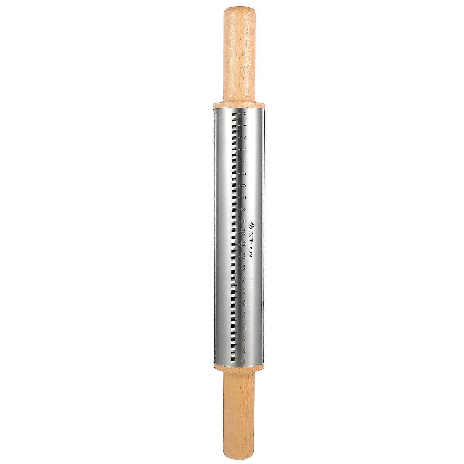 Stainless Steel Rolling Pin for Baking Pizza Dough and Pastries with Smooth Surface .8 inches