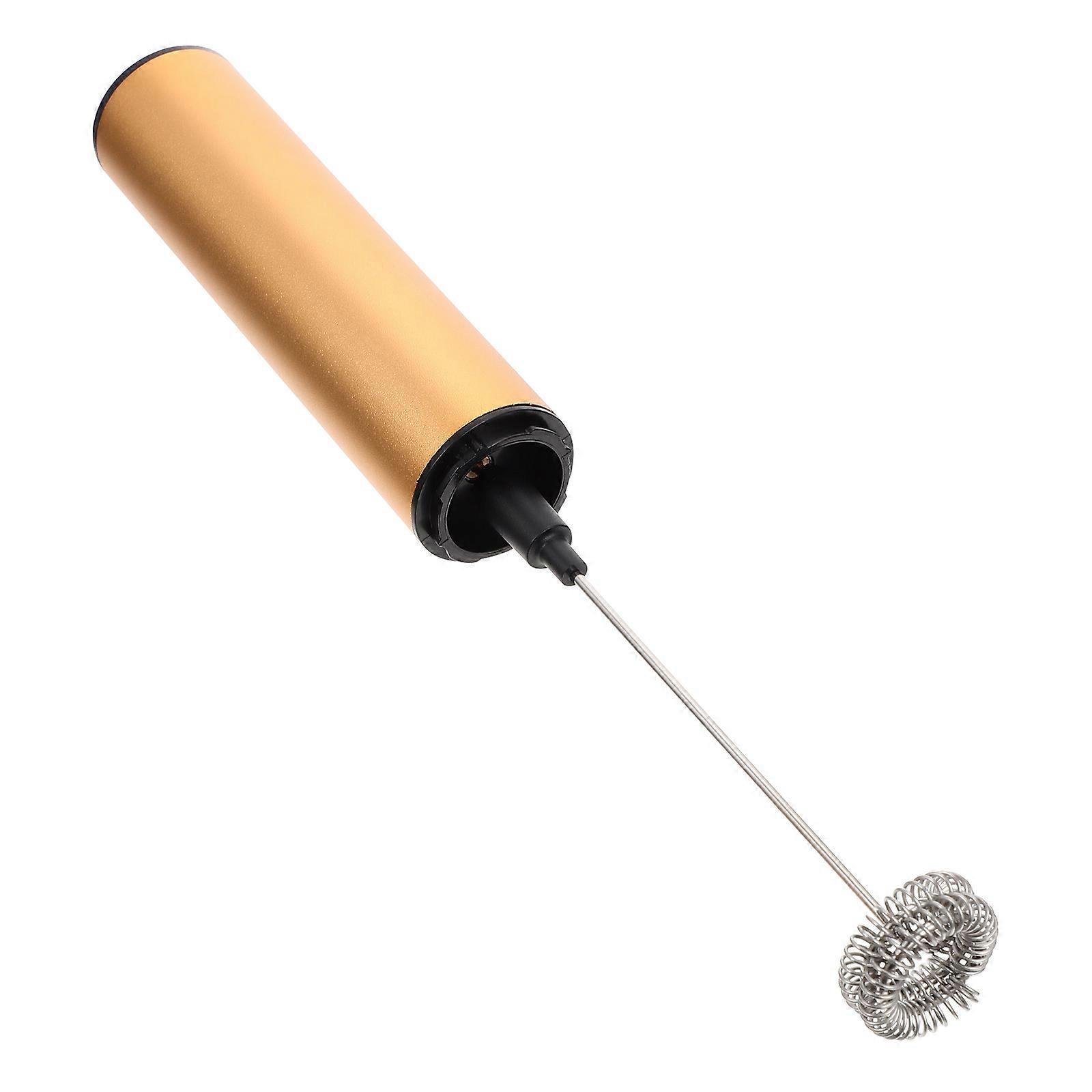 Handheld Electric Milk Frother and Coffee Stirrer with ABS and Stainless Steel for Home Use Golden 1 Set
