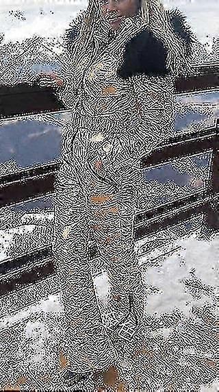 Glanzend zilver goud uit één stuk skipak vrouwen