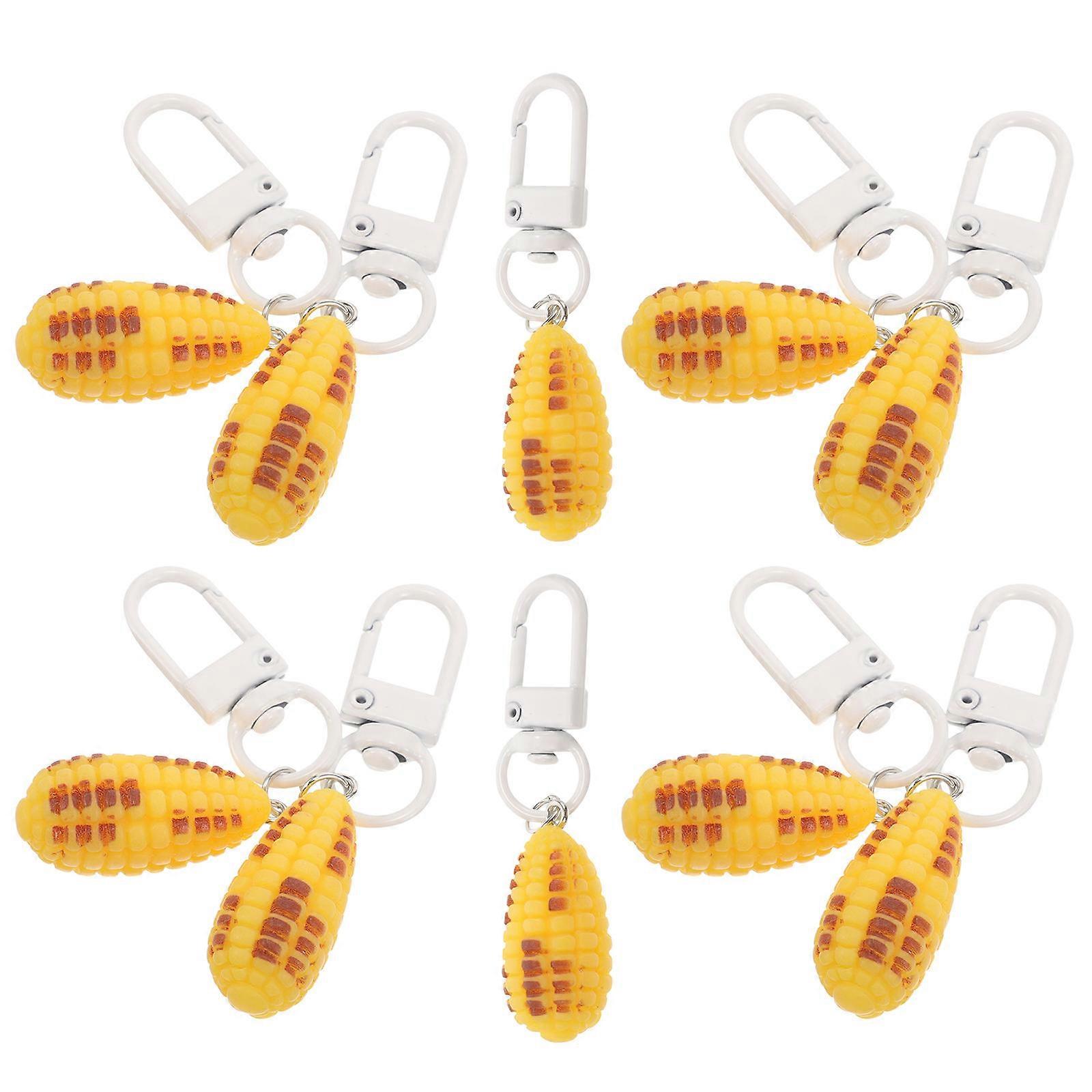 Cute Key Chain Resin Metal Young Girls Leisure Time Realistic Simulation Food Keyring 2.7×0.5×0.4in Decoration 10Pcs