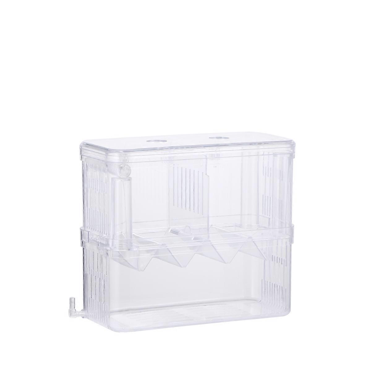 Aquarium Incubator Transparent Double Functional Hatching Box 17x15x8cm Safe for Fish Enthusiasts Improve Baby Fish Survival Rate 1Set