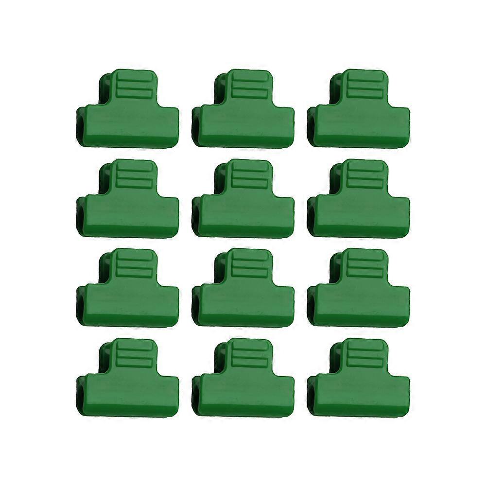 Garden Buildings Tube Clips Greenhouse Clamp Attaching Tarps Holding Sheet Material Green 4x2.5x1cm 12Pcs