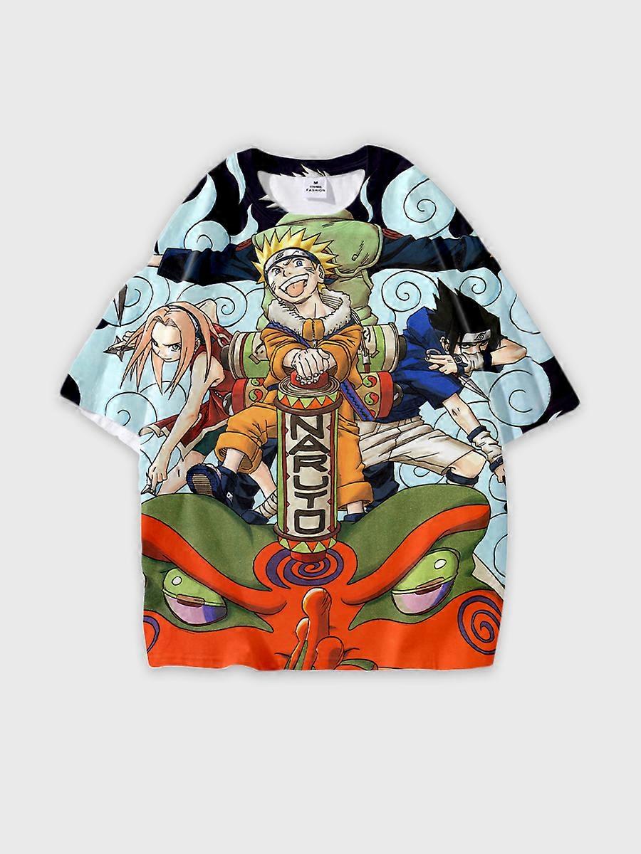 T-shirt round neck Role Pattern loose short sleeve C2264