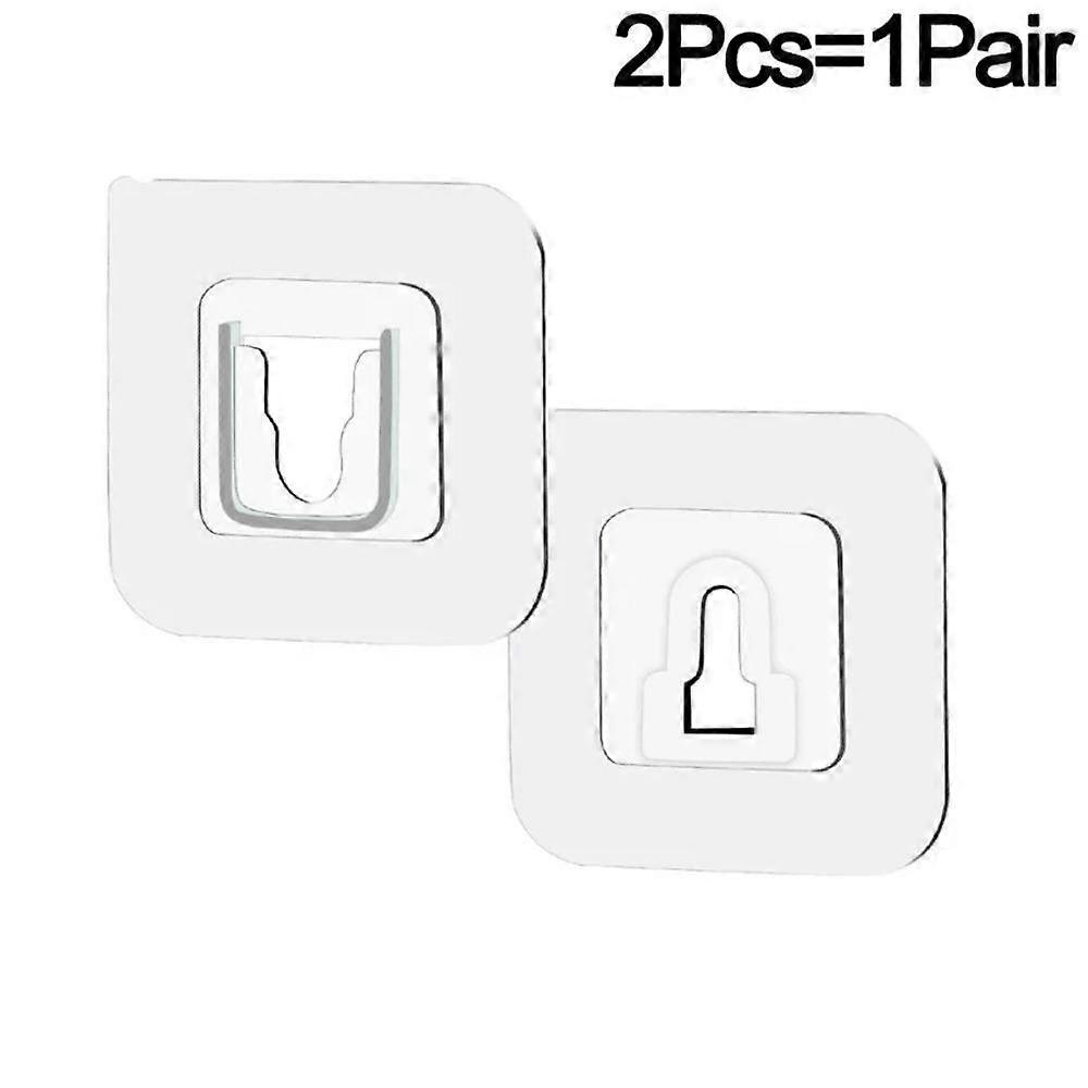 10PCS Adhesive Wall Hooks - Transparent