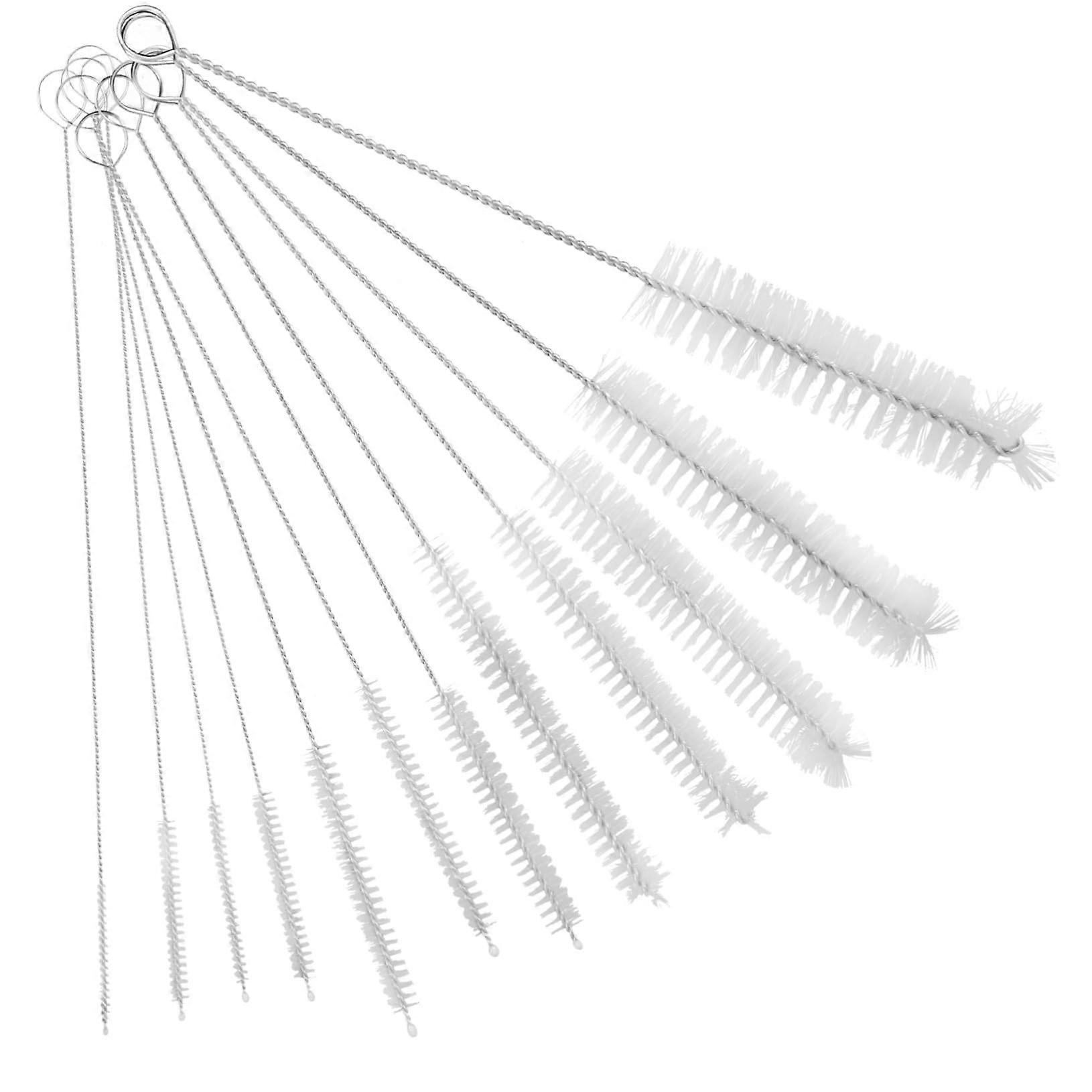 Nylon Cleaning Brush Set for Tubes of Various Diameters, Soft Bristles for Scratch-Free Cleaning, Portable and Versatile