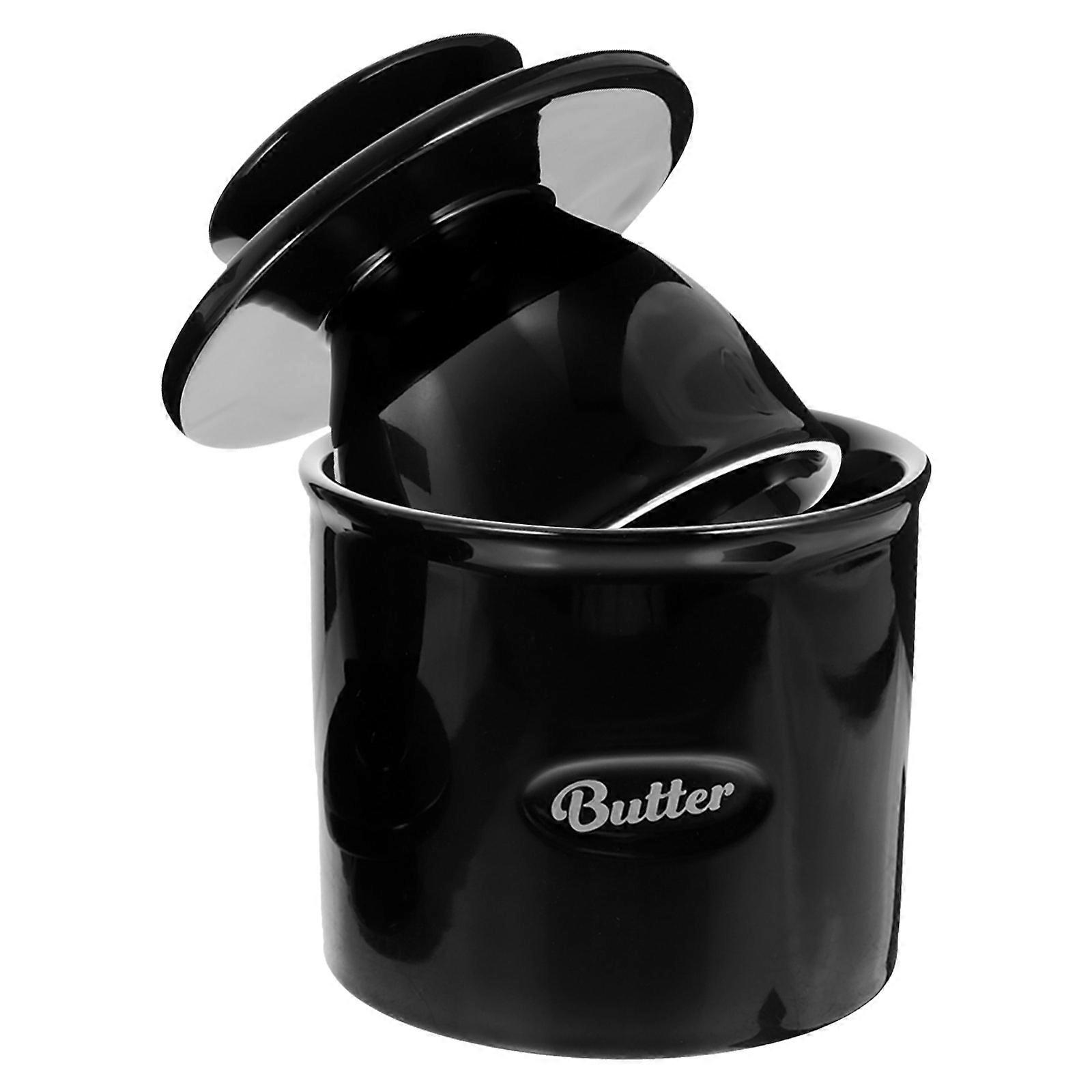 Ceramic Butter Storage Jar with Lid – Practical Butter Dish for Kitchen, Odor and Butter Preservation on Countertop