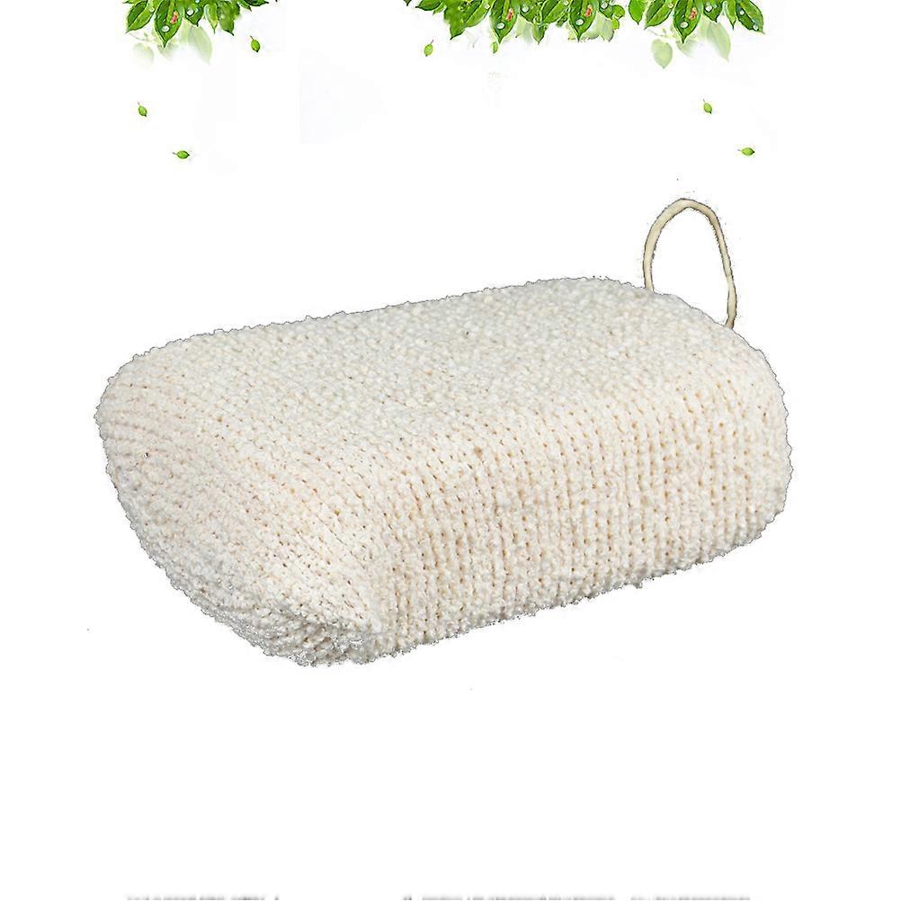 Hemp Bathing Sponge Exfoliating Shower Brush for Body Scrubbing and Massage, Natural Back Scrubber with Deep Cleansing Effect, Multi Purpose Shower