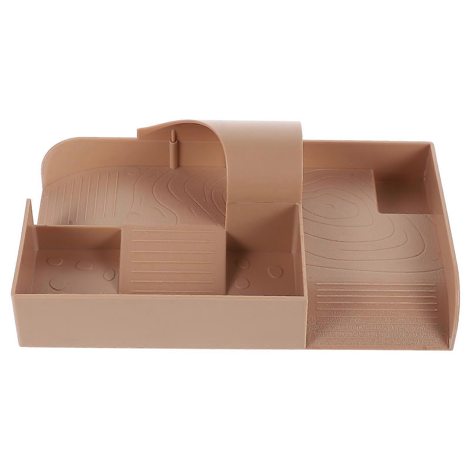 Chocolate Plastic Floating Platform for Turtle Basking and Climbing in Aquarium or Reptile Habitat