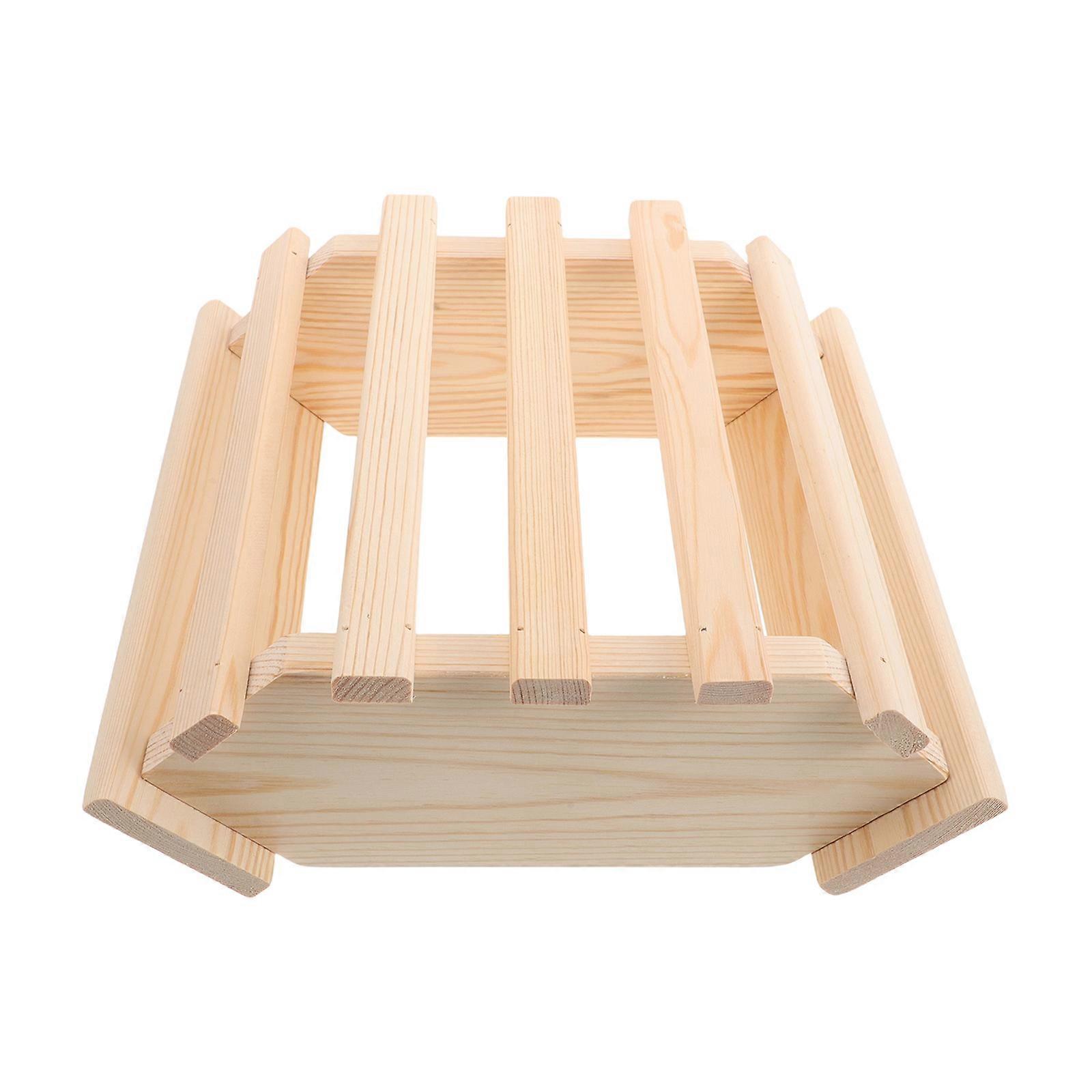 Light Brown Wooden Sauna Lampshade Decor Easy to Install Natural Pine Sauna Accessories 6.7 x 6.7 x 7.9 Inches
