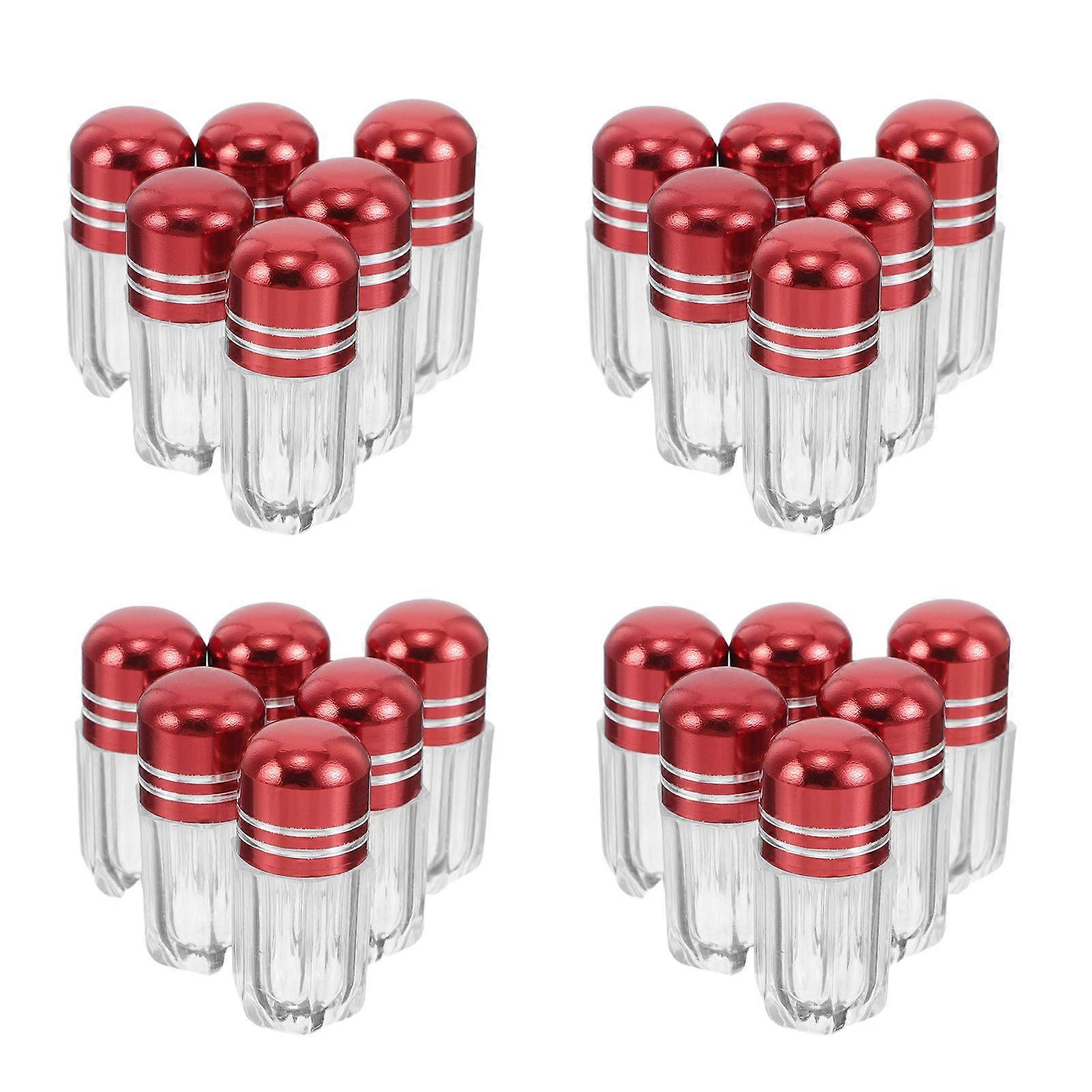 Plastic Bottles With Lids Mini Pill Vials Travel Daily Use Secure Lid Design 3.20X1.50X1.50CM 30Pcs