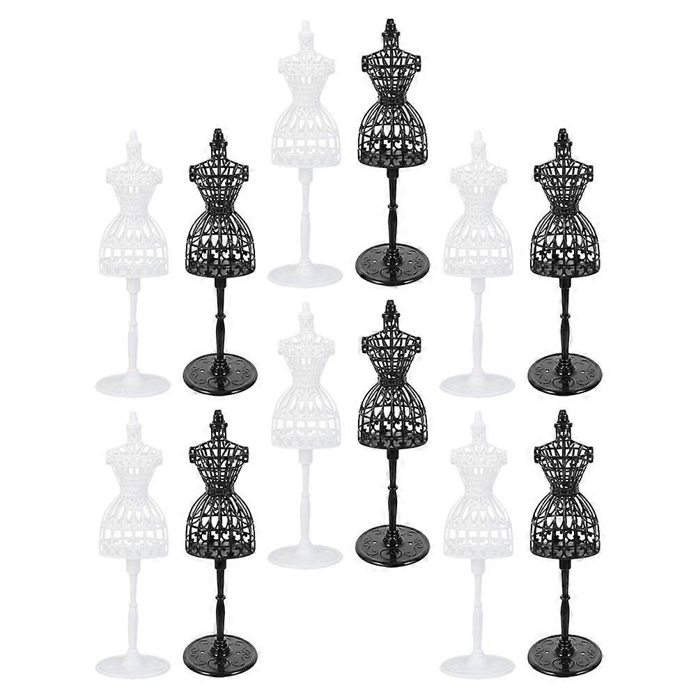 Mini Dress Form Mannequin Stands for Doll Clothes Display – Lightweight Plastic Hangers with Portable Design, No Tool Assembly, Realistic Garment