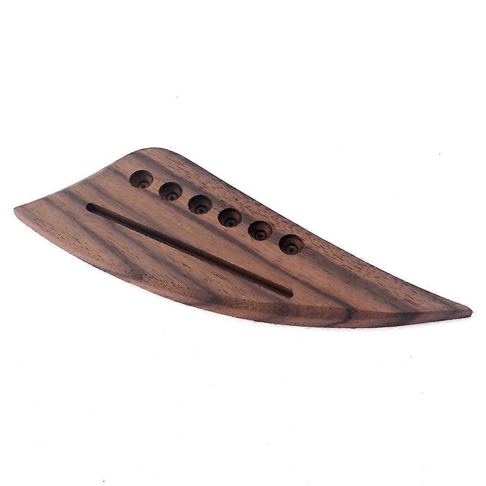 Rosewood Guitar Bridge for Acoustic Guitar Use with Coffee Color and Sturdy Construction 150mm