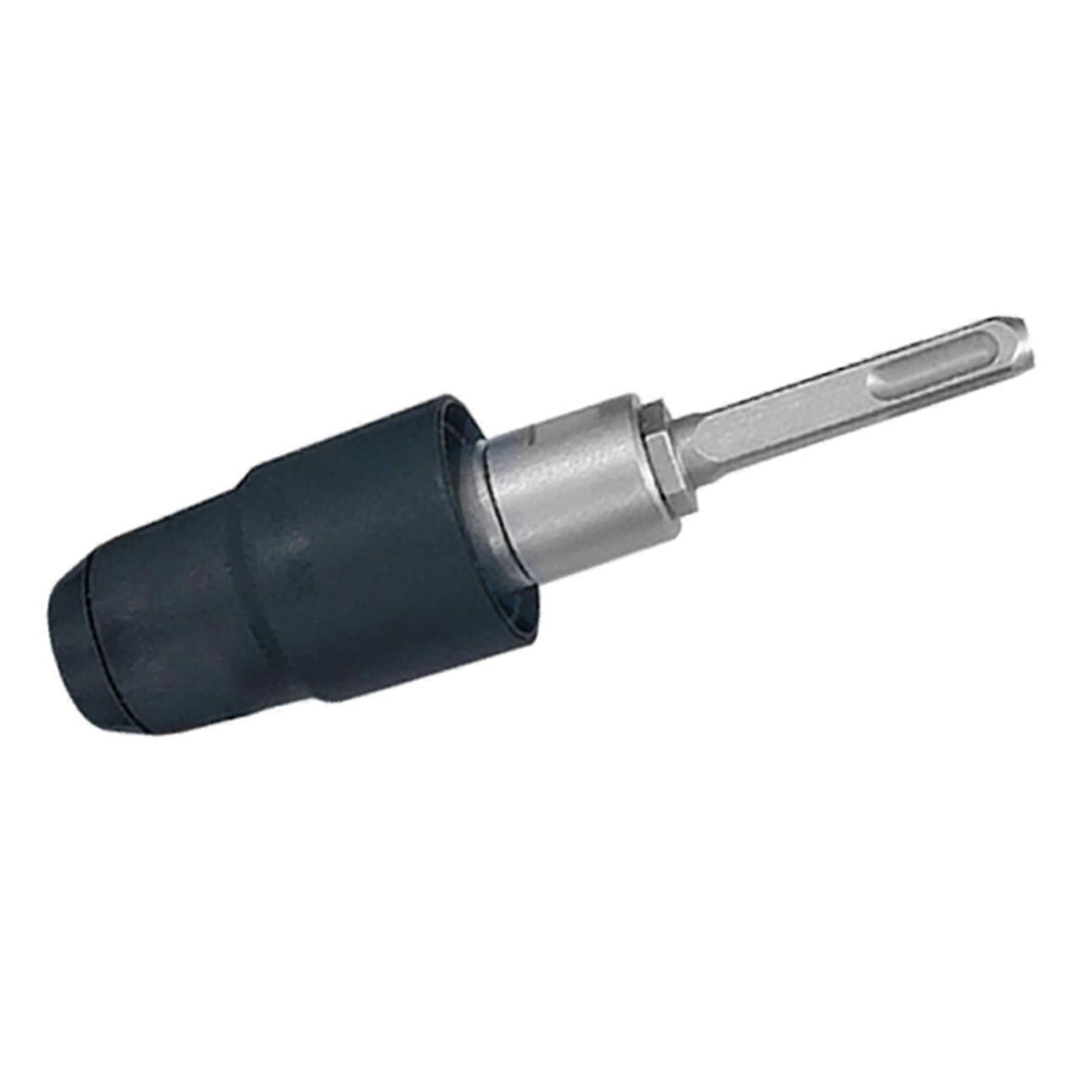 Adapter compatible for SDSPlus to SDSMax 8 1/4 inch long rotary hammer tool made of black alloy