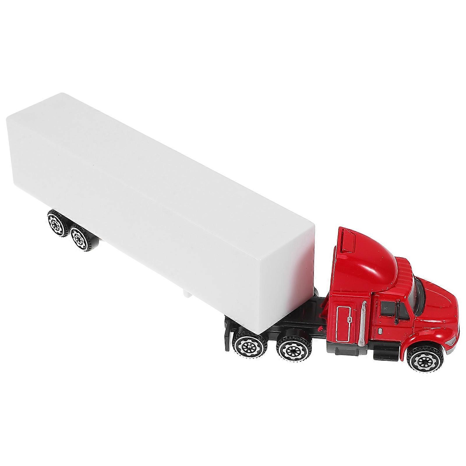 Container Truck Model Simulation Vehicle For Car Enthusiasts Perfect For Home Decoration And Birthday Party 1Set