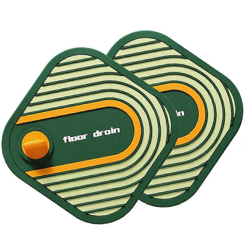 Silikone afløbsdæksler til badeværelsesgulv, 2 stk.