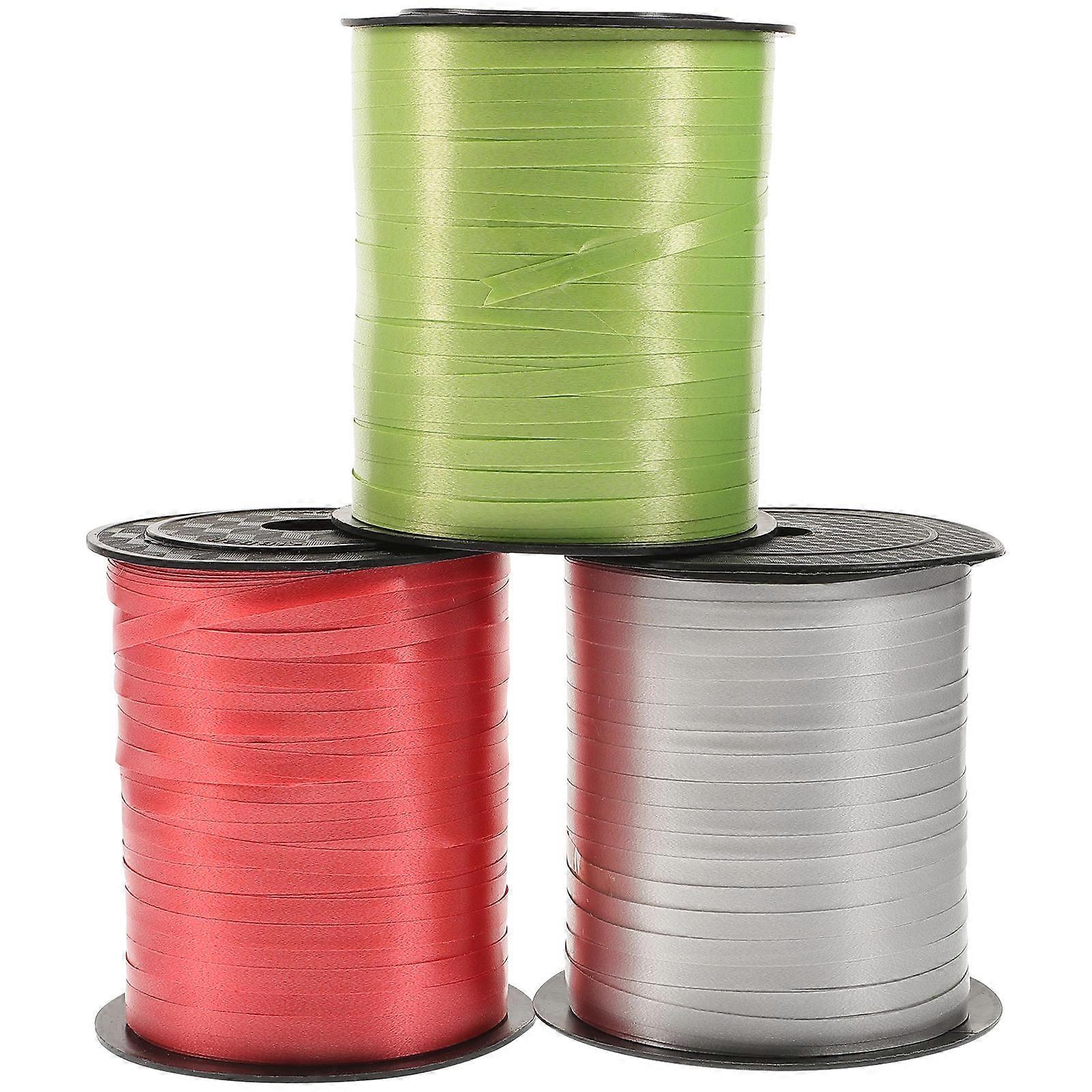 Assorted Color Gift Wrapping Ribbons 3 Rolls For Event Organizers Practical Durable Party Supplies