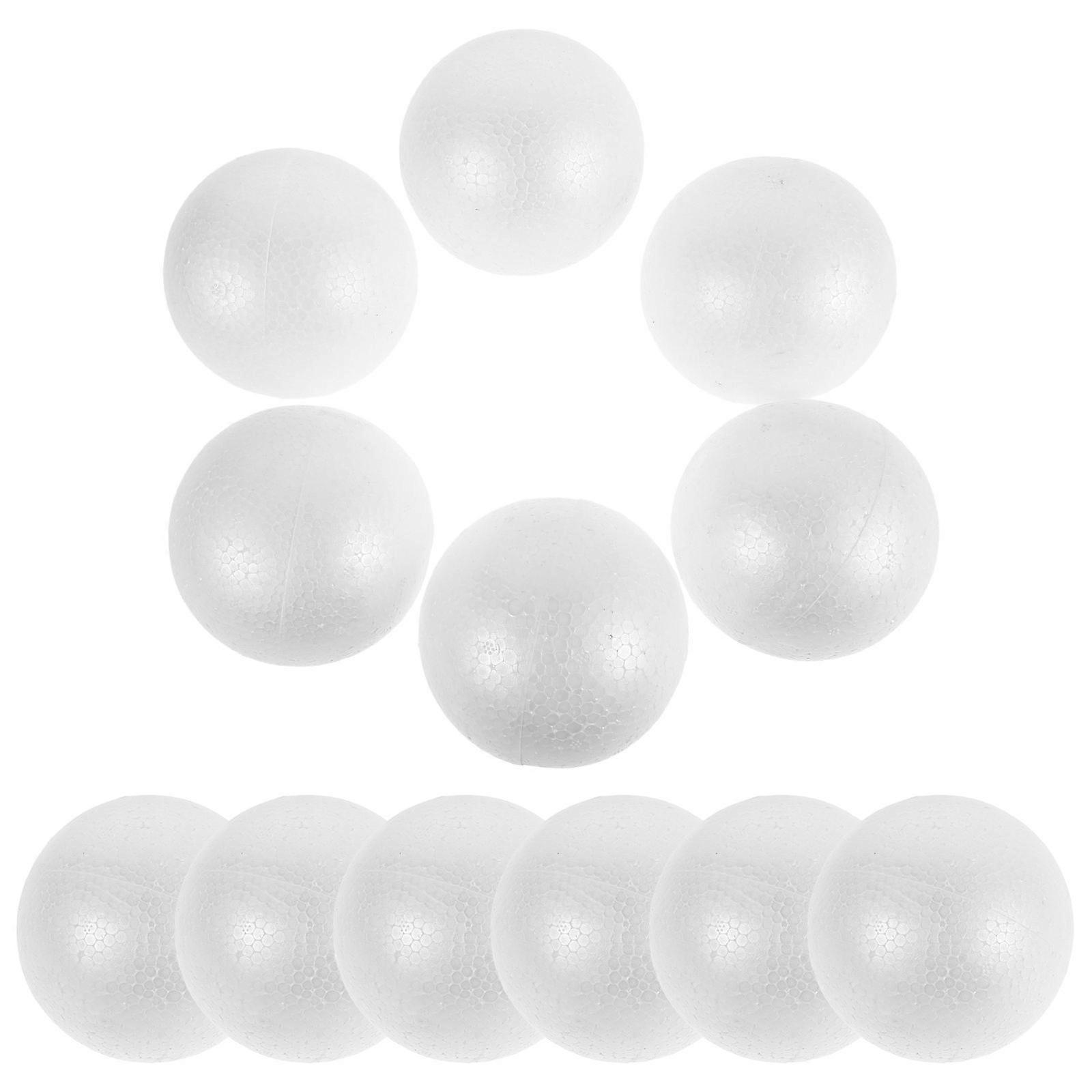 12pcs White Foam Balls for DIY Crafts 8cm Lightweight and Solid Polystyrene Spheres