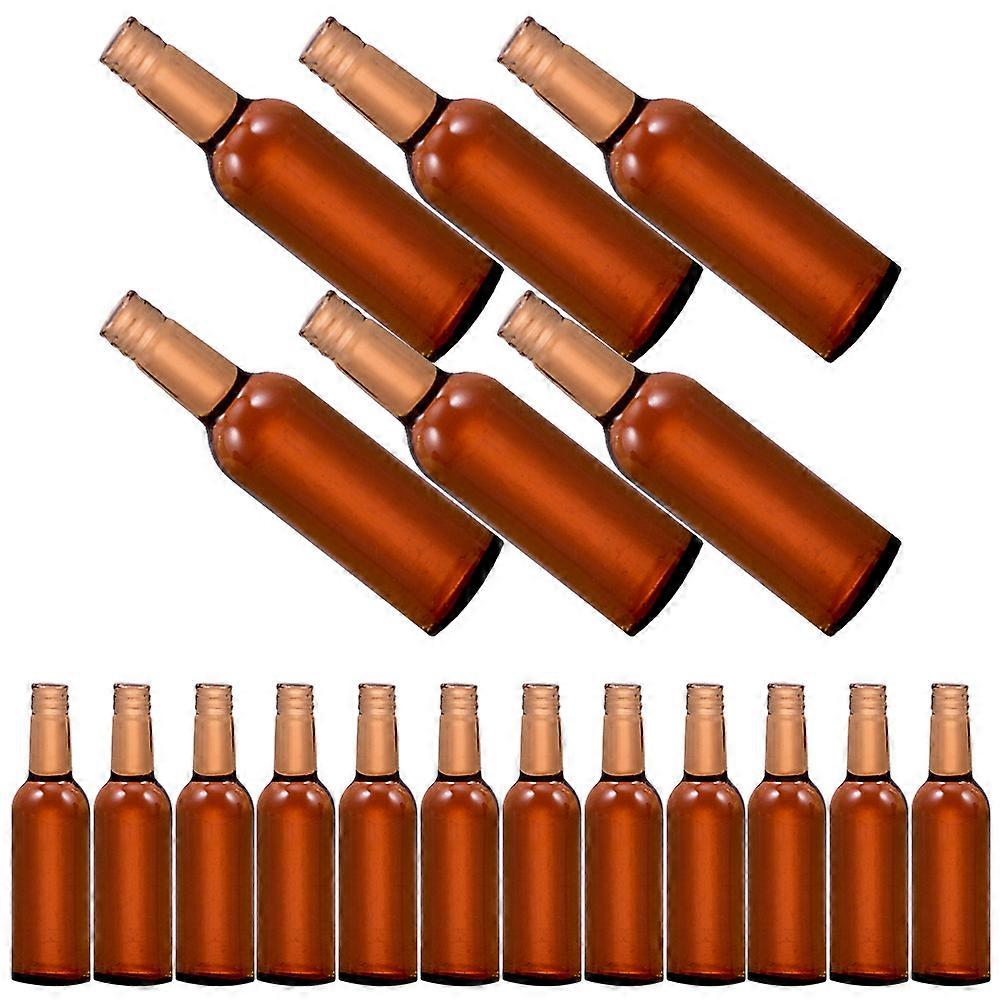Coffee Resin Mini Beer Bottles for Decor 24 Pieces Small Bottle Suite Perfect for Doll House