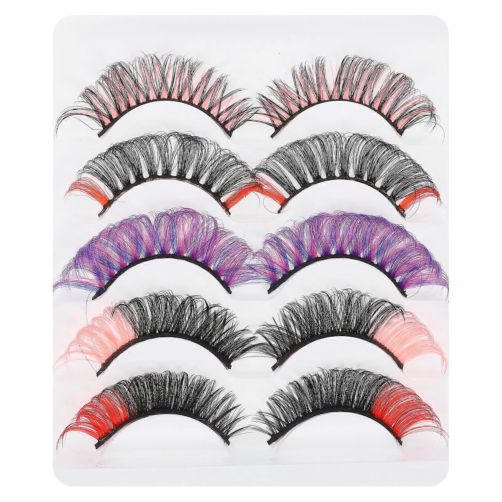 Vivid False Eyelashes Synthetic Fibers Easy Apply Daily Wear Party Makeup Looks