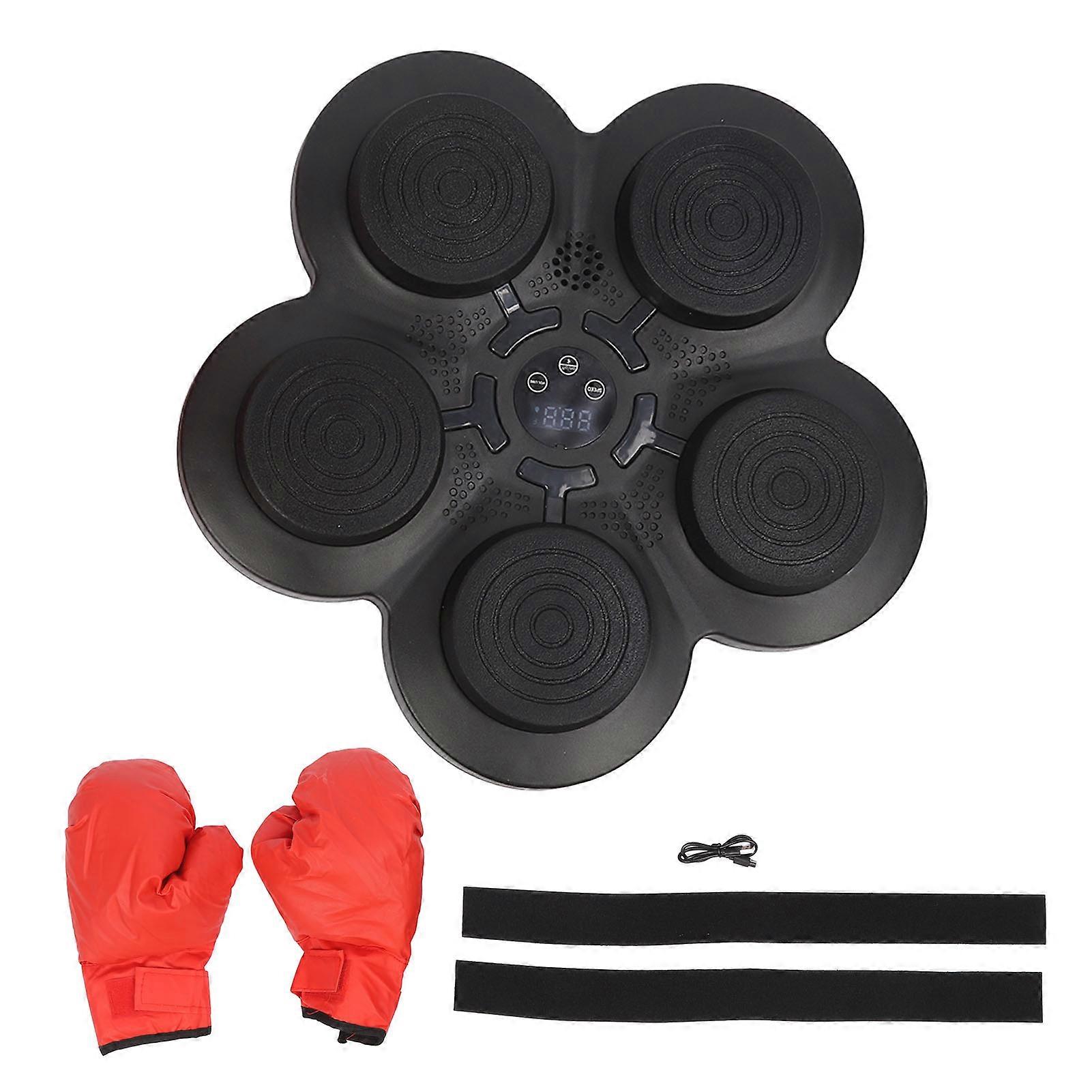 Music Boxing Machine Smart Electronic Punching Pad Machine Wall Mounted Parent Children Interaction Boxing Game Trainer for Home Indoors